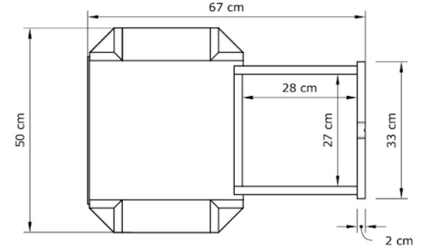 MarLiving Noční stolek LOFT 01 z masivu