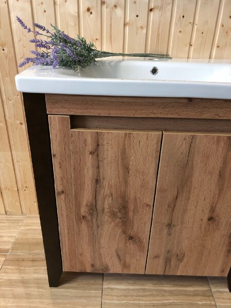 Lavedo Queen 65 Wotan Oak koupelnová skříňka s umyvadlem