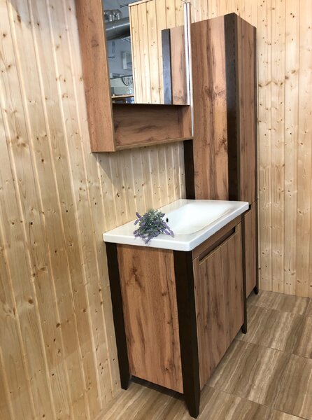 Lavedo Queen 80 Wotan Oak koupelnová skříňka s umyvadlem
