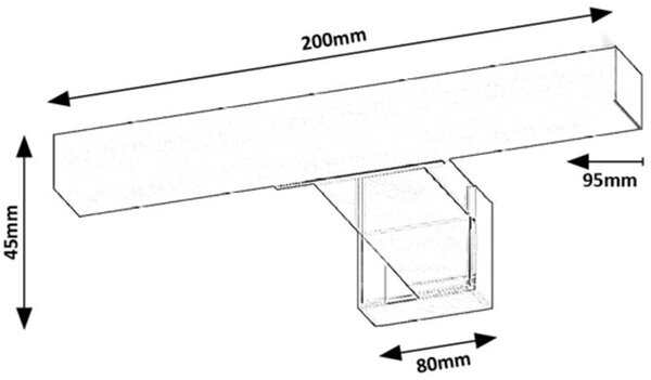 Rabalux Oliro nástěnné svítidlo 1x4 W bílá-černá 75050