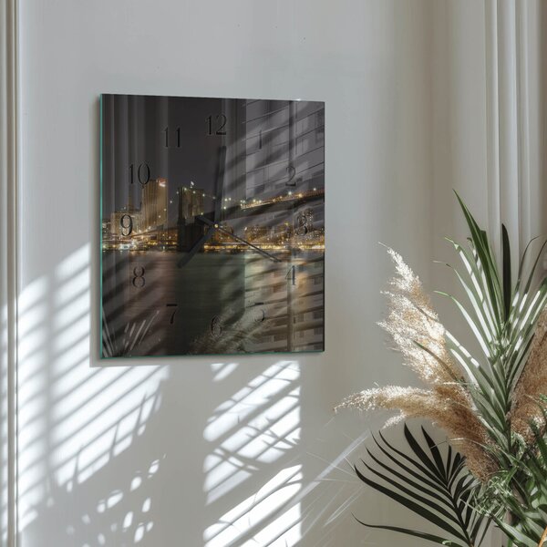 Skleněné hodiny na stěnu Horizont zskc-30x30-00177669