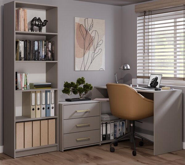 TP Living Rohový psací stůl + komoda DANY levý caffe latté
