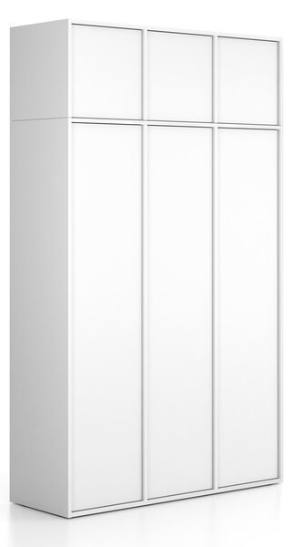 Nástavba pro skříně FRAME, 3x dveře, 1299 x 450 x 427 mm, PUSH-lock, bílá