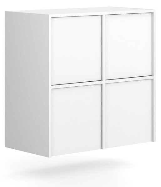 Nástavba pro skříně FRAME, 4x dveře, 872 x 450 x 854 mm, PUSH-lock, bílá