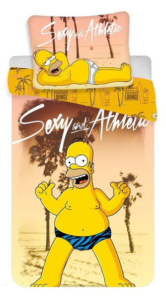 Jerry Fabrics Povlečení Homer Simpson ''Beach'' - 140x200, 70x90, 100% bavlna