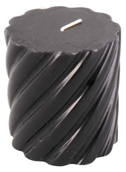Svíčka Swirl S 7,5cm černá Present Time (Barva- černá)