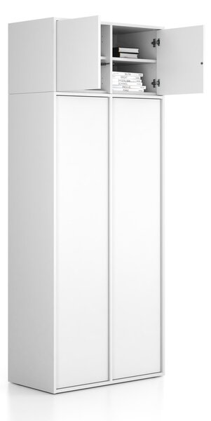 Nástavba pro skříně FRAME, 2x dveře, 872 x 450 x 427 mm, PUSH-lock, bílá