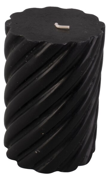 Svíčka Swirl M 10 cm černá Present Time (Barva- černá)