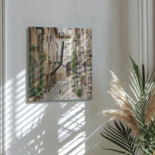 Skleněné hodiny na stěnu Avenue zskc-30x30-00177425