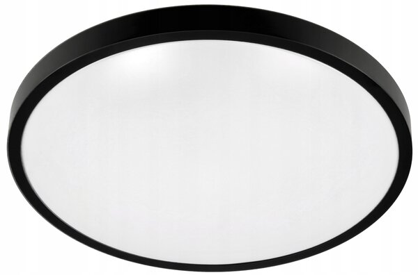 BERGE Přisazený LED stropní panel 12W 860lm Kulatý černý NW