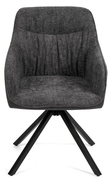Set - 2 ks Jídelní židle AVENBERG LARO – otočná, černá