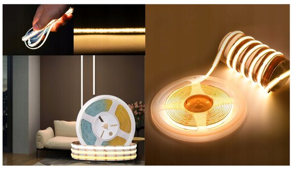 ECOLIGHT LED pásek 24V COB 9W/m 480LED 50m 8mm neutrální barva SZ