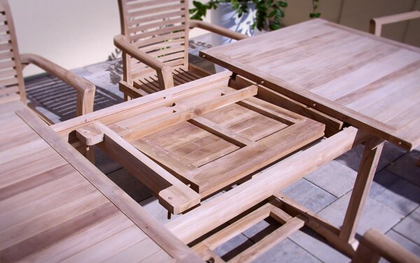 Noela Dřevěný zahradní nábytek Faisal I. teak set 1+6