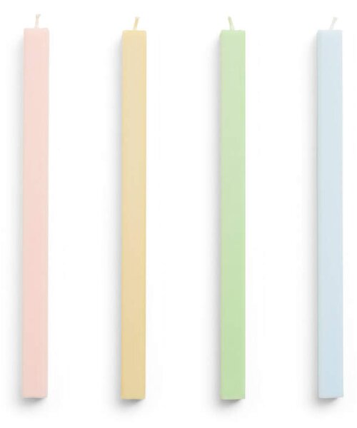 HAY Svíčky Square Candle set 4ks, pastel