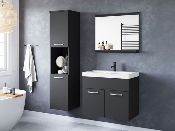 Koupelnový nábytek Floryna, Barva: černý grafit, Sifon k umyvadlu: ne, Baterie: ne 5903211457388