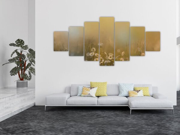 Obraz - Olejomalba sedmikrásek (210x100 cm)
