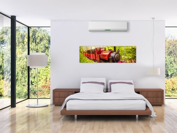 Obraz parního vlaku (170x50 cm)