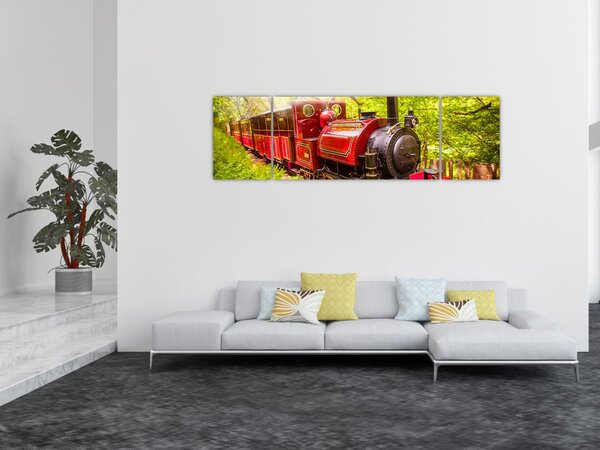 Obraz parního vlaku (170x50 cm)