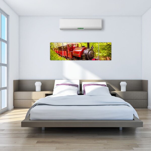 Obraz parního vlaku (170x50 cm)
