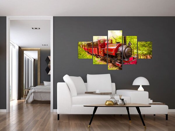 Obraz parního vlaku (125x70 cm)