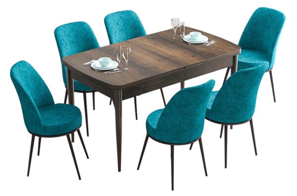 Jídelní set Hana (mramor černý + fialová) (pro 6 osob). Akce -25%. 1144644