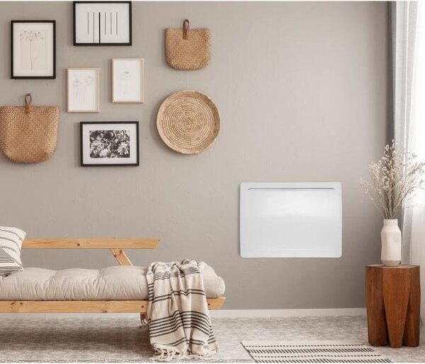 Elektrický pevný setrvaný radiátor OCEANIC Rubis, 1000 W, keramický, zakivený design, bílý