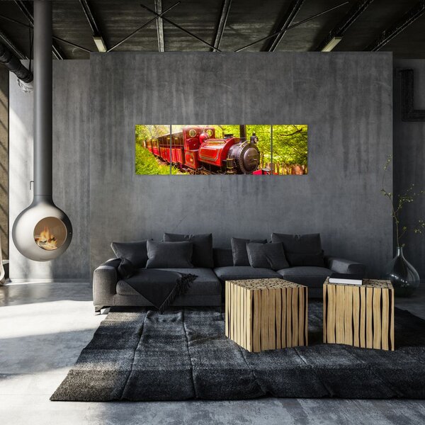 Obraz parního vlaku (170x50 cm)