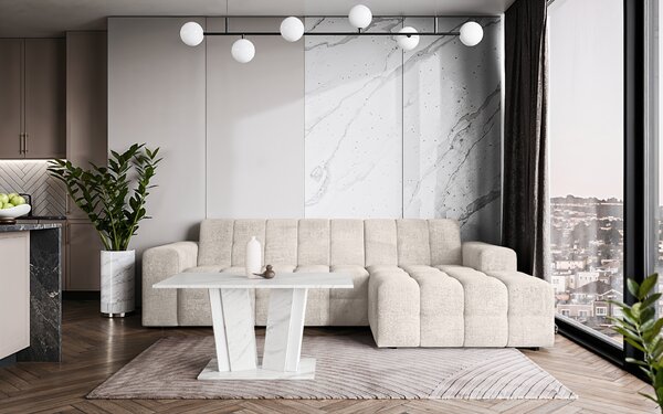 Prospero Konferenční stolek DOHA 2 Kombinace barev: doha 2 coffee table bílý lesk/kámen