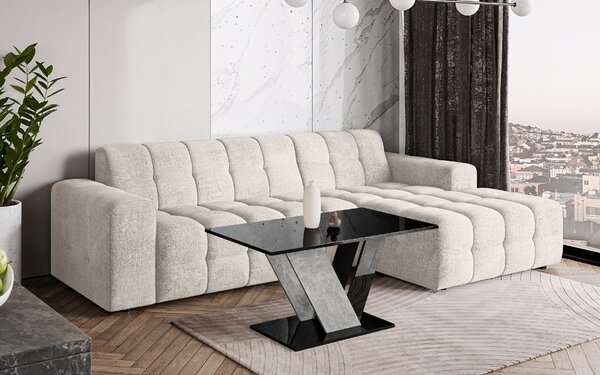 Prospero Konferenční stolek DUBAJ Kombinace barev: dubai coffee table royal marble černý lesk
