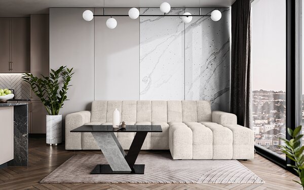 Prospero Konferenční stolek DUBAJ Kombinace barev: dubai coffee table royal marble černý lesk