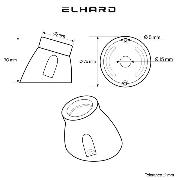 Elhard Nástěnné šikmé keramické svítidlo E27, zelené KP2003GN