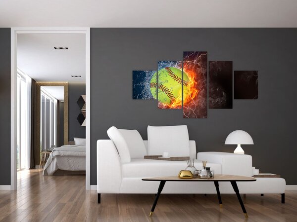 Obraz - Tenisový míček (125x70 cm)