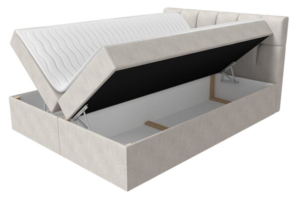 Kontinentální postel Rdest, Rozměr postele: 160x200, Barva:: ekokůže Soft 017 (bílá) Mirjan24 5902928883152