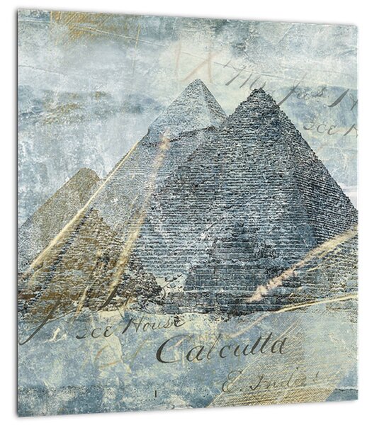 Obraz - Pyramidy v modrém filtru (30x30 cm)