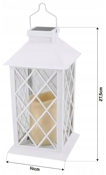 BERGE LED solární zahradní lucerna bílá 2V 35MA