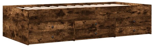 Válenda se zásuvkami bez matrace kouřový dub 75 x 190 cm 3280892