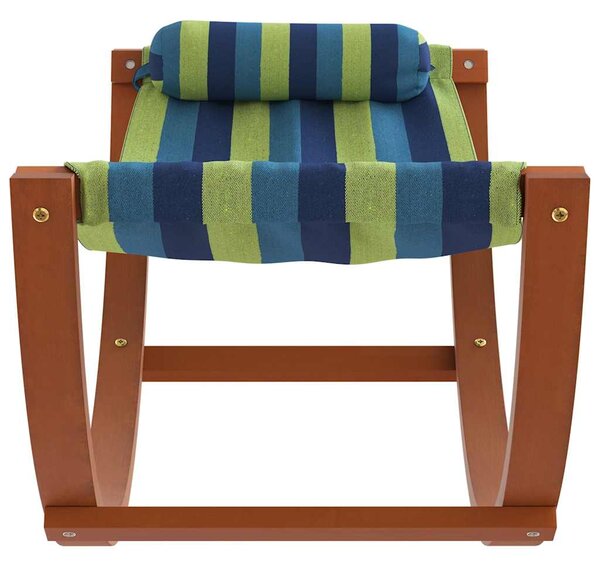 Houpací síť pro děti modrá a zelená textil