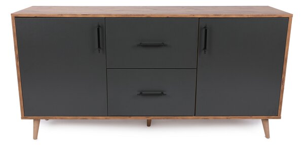 Komoda Cornell (ořech + antracit). Akce -25%