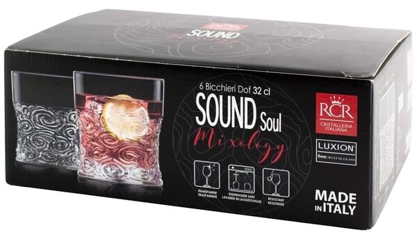 RCR SOUND SOUL SKLENICE NA WHISKY 320ML SADA 6KS