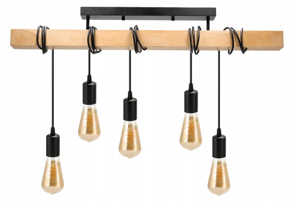 BERGE LED závěsné stropní svítidlo 5x E27 Loft