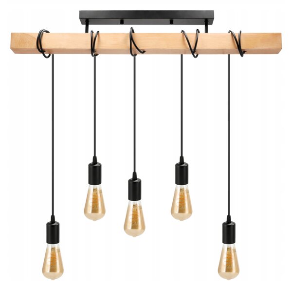 BERGE LED závěsné stropní svítidlo 5x E27 Loft