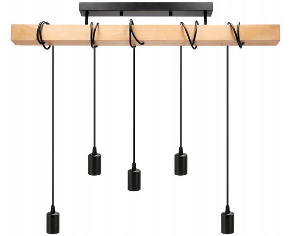 BERGE LED závěsné stropní svítidlo 5x E27 Loft