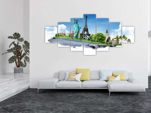 Obraz - Cesta kolem světa (210x100 cm)