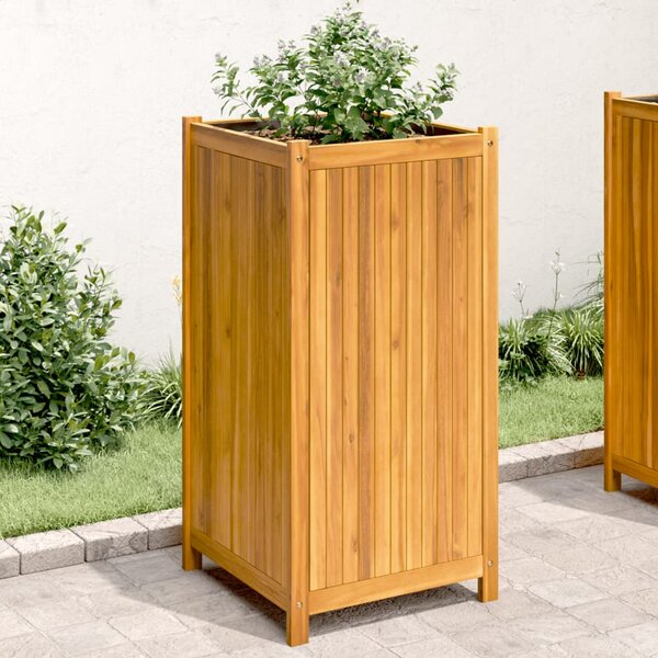 Zahradní truhlík s vložkou 50x50x100 cm masivní akáciové dřevo