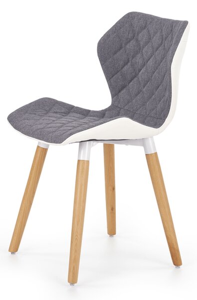 Jídelní židle SCK-277 šedá/bílá/přírodní