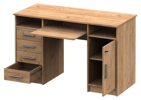 KONDELA PC stůl, dub artisan, B9 NEW