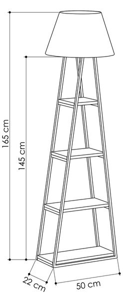 ASIR Stojací lampa PAL dub, len