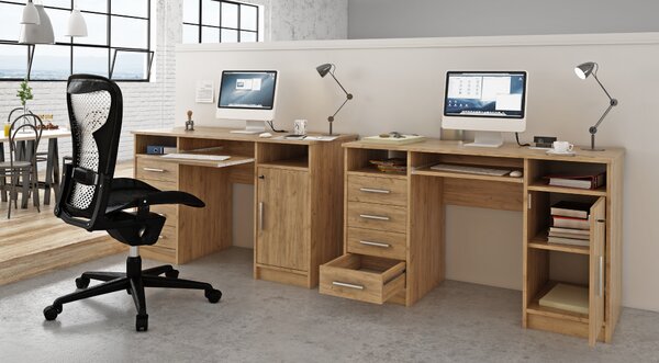 KONDELA PC stůl, dub artisan, B9 NEW