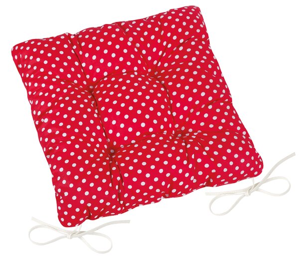 BELLATEX Sedák Adéla prošívaný Červená,Bílá 40x40 cm