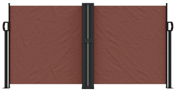 Zatahovací boční markýza hnědá 120 x 600 cm